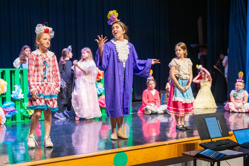 Students in a Wizard of Oz performance